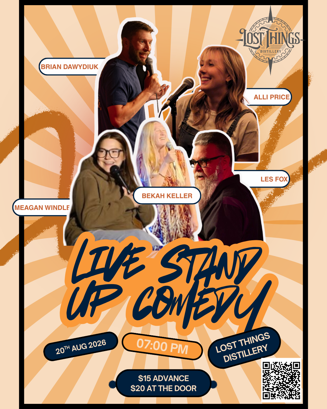 Live Stand Up Comedy, Aug 20, 7pm