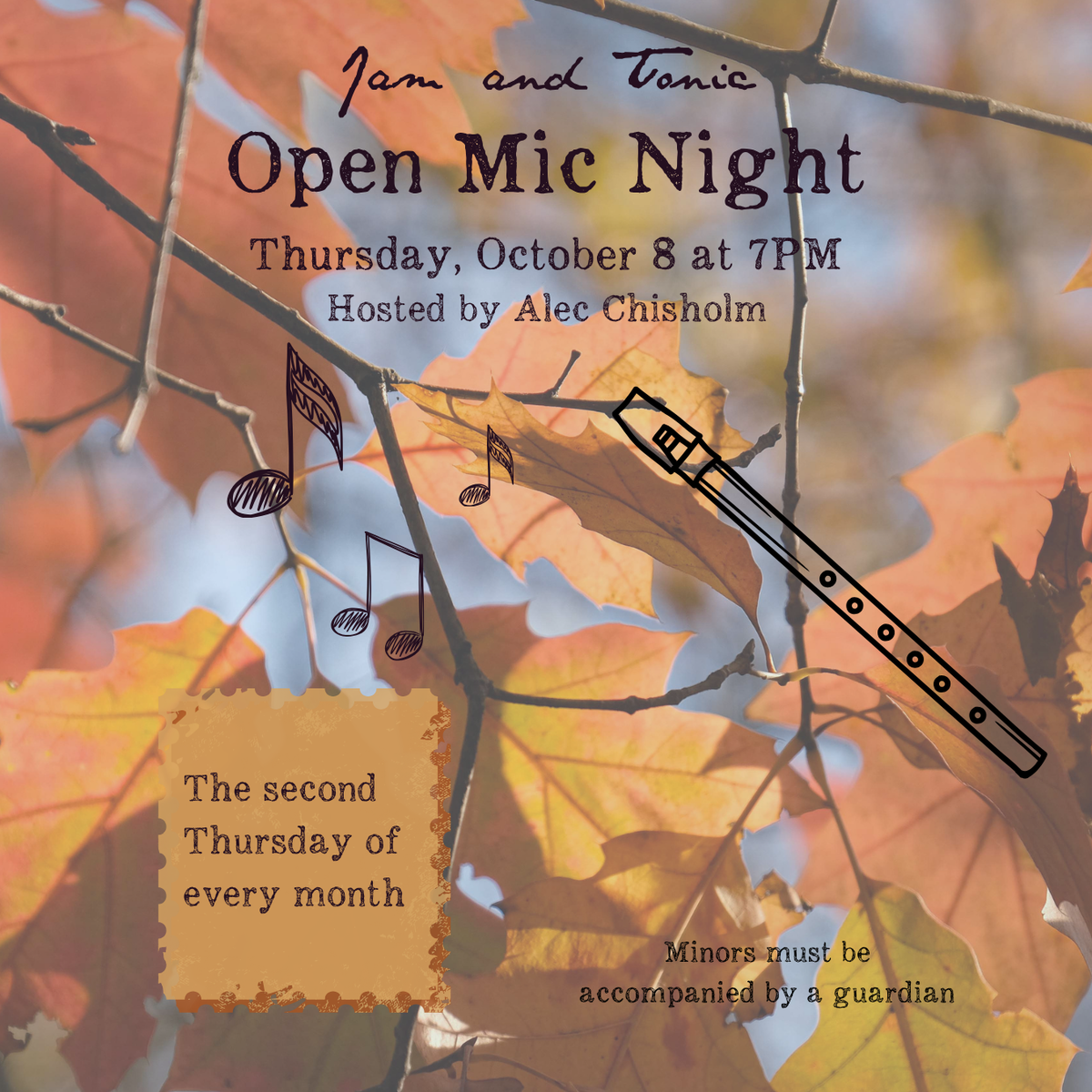 Open Mic Oct 8, Hosted by Alec Chisholm