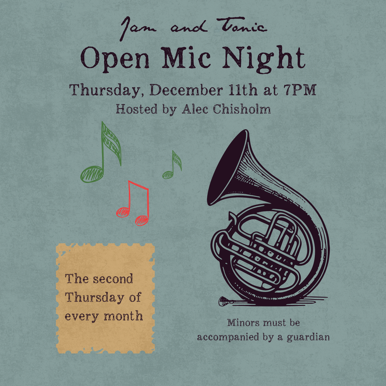 Open Mic Dec 11, Hosted by Alec Chisholm