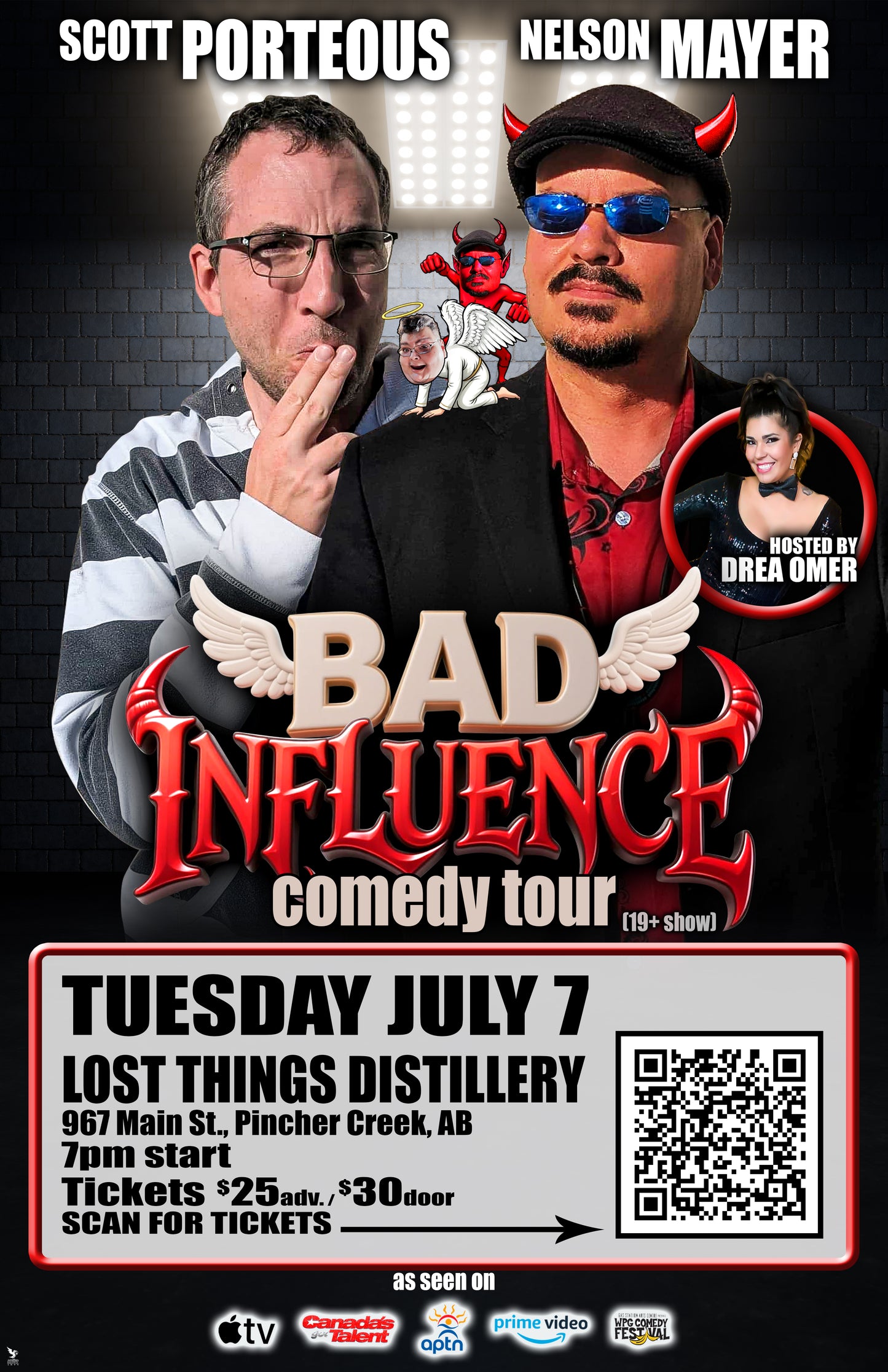 Comedy Tour, Bad Influence, July 7, 7pm