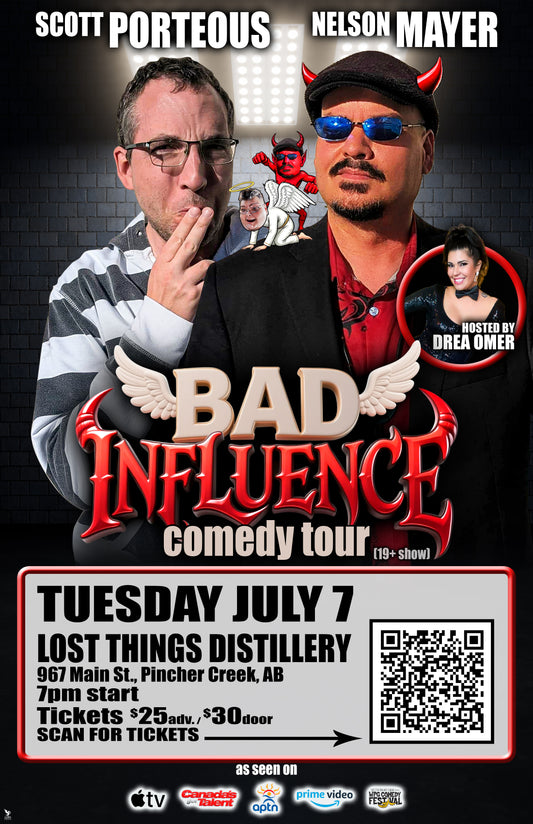 Comedy Tour, Bad Influence, July 7, 7pm