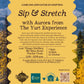 Sip and Stretch with Aurora from the Yurt Experience, Oct 12, 11am